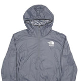 THE NORTH FACE Womens Grey Lightweight Outdoor Jacket S Nylon Plain Hooded