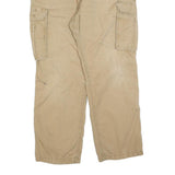 CARHARTT Mens Relaxed Fit Beige Cotton Blend Cargo Trousers W38 L30 Workwear