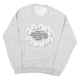 RANCATIRA Womens Grey XL Cotton Blend Crew Neck Sweatshirt Sheep Graphic