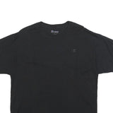 CHAMPION Mens Black Crew Neck Short Sleeve Logo Graphic T-Shirt L