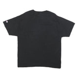 CHAMPION Mens Black Crew Neck Short Sleeve Logo Graphic T-Shirt L