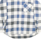 RENATO CAVALLI Mens Blue & Grey Check Shirt L Cotton Long Sleeve Casual Classic
