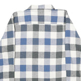 RENATO CAVALLI Mens Blue & Grey Check Shirt L Cotton Long Sleeve Casual Classic