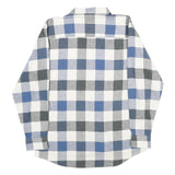 RENATO CAVALLI Mens Blue & Grey Check Shirt L Cotton Long Sleeve Casual Classic