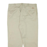 DICKIES Mens Cotton Blend Beige Regular Fit Straight Leg Trousers W38 L29