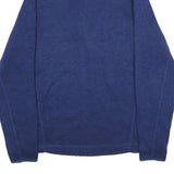 FILA Mens Blue Pullover Plain Crew Neck Polyester Jumper L Zip Pocket