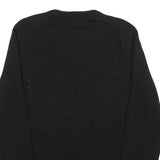 CALVIN KLEIN JEANS Mens Black White Logo Patterned Wool Blend Jumper M Crew Neck