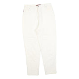 UNIVERSAL Womens Slim White Jeans Cotton Blend W30 L28 Classic Straight Zip