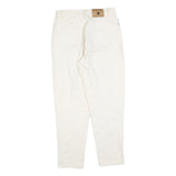 UNIVERSAL Womens Slim White Jeans Cotton Blend W30 L28 Classic Straight Zip