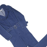 MEBON Womens Blue Denim Playsuit Belted Cotton Blend M Stylish Casual