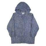 NEWPORT Womens Blue Hooded Jacket XL Polyester Blend Zip Plain Lightweight