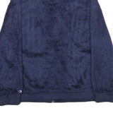 CHAMPION Womens Navy Blue Zip Jacket L Polyester Casual Warm Fleece