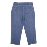 CARHARTT Mens Jeans Blue Relaxed Straight Denim Medium W38 L30 Workwear Zip