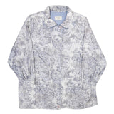 NEWPORT Womens Grey & White Printed Zip Jacket UK 18 Polyester Blend Floral