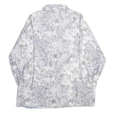 NEWPORT Womens Grey & White Printed Zip Jacket UK 18 Polyester Blend Floral