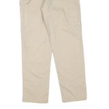 CAT Womens Regular Beige Cotton Blend Trousers W32 L30 Workwear Utility Zip