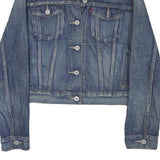 LEVI'S Womens Blue Denim Jacket M Cotton Blend Classic Button Closure
