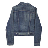 LEVI'S Womens Blue Denim Jacket M Cotton Blend Classic Button Closure