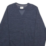CHAMPION Mens Blue Crew Neck L Cotton Blend Pullover Sweatshirt Classic Style