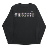 NIKE Mens Black WJC 15 Graphic Long Sleeve Crew Neck T-Shirt XL Cotton