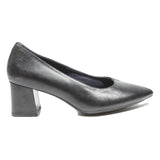 DORKING Womens Classic Black Leather Mid Heel Court Shoes UK 5 Stylish