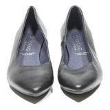 DORKING Womens Classic Black Leather Mid Heel Court Shoes UK 5 Stylish