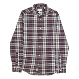 JACK WILLS Mens Red Blue White Check Shirt M Cotton Casual Button Down