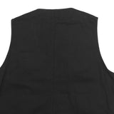 MISSGUIDED Womens Black Utility Jacket XL Cotton Zip Vest Pocketed Straps