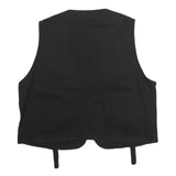 MISSGUIDED Womens Black Utility Jacket XL Cotton Zip Vest Pocketed Straps