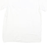 NIKE Mens White Blue & Purple Graphic T-Shirt M Short Sleeve Crew Neck Elite