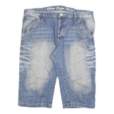 OKAY JEANS Mens Denim Blue Casual Shorts 2XL W40 Cotton Blend Comfortable Fit