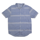 THE NORTH FACE Mens Blue Striped Shirt XL Cotton Blend Casual Summer Button Down