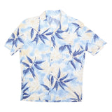 MR CALIFORNIA Mens Blue & Beige Pattern Shirt M Polyester Cocktail Holiday