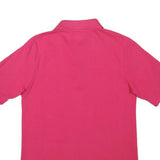KAPPA Mens Pink Short Sleeve Plain S Cotton Blend Basic Polo Shirt Casual