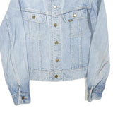 LEE Mens Blue Cotton Blend Denim Jacket M Button Plain Classic Fit Casual Style