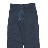 DICKIES Mens Cotton Blend Black Relaxed Cargo Trousers W30 L27 Workwear