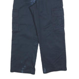 DICKIES Mens Cotton Blend Black Relaxed Cargo Trousers W30 L27 Workwear