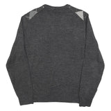 DOCKERS Mens Grey Patterned Acrylic Jumper Crew Neck Basic Knit L Casual