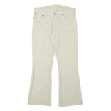 LEVI'S Womens Cream Cotton Blend Regular Flared Trousers W31 L29 Classic Comfort