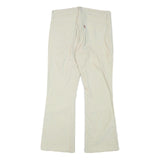 LEVI'S Womens Cream Cotton Blend Regular Flared Trousers W31 L29 Classic Comfort