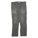 CARHARTT Mens Jeans Grey Relaxed Straight Denim Medium W36 L32 Workwear