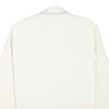 SANDRO Womens White Jacket M Polyester Blend Plain Button Vintage Chic