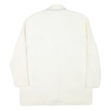 SANDRO Womens White Jacket M Polyester Blend Plain Button Vintage Chic