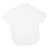 COLUMBIA Mens White Polyester Blend Short Sleeve Shirt L Lightweight Outdoor