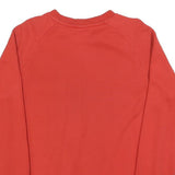 ADIDAS Mens Red Cotton Blend Crew Neck Sweatshirt S Casual