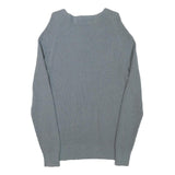 ALL SAINTS Mens Grey Cotton Blend Patterned Crew Neck Basic Knit Jumper M Casual
