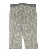 YOU Mens Cotton Blend Grey Camouflage Regular Cargo Trousers W34 L32 Belted