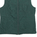 RELATIVITY Womens Green Quilted Jacket L Polyester Zip Sleeveless Classic