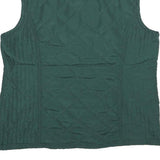 RELATIVITY Womens Green Quilted Jacket L Polyester Zip Sleeveless Classic