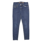 7 FOR ALL MANKIND Womens Slim Blue Denim Jeans W26 L26 Signature Stitching Zip